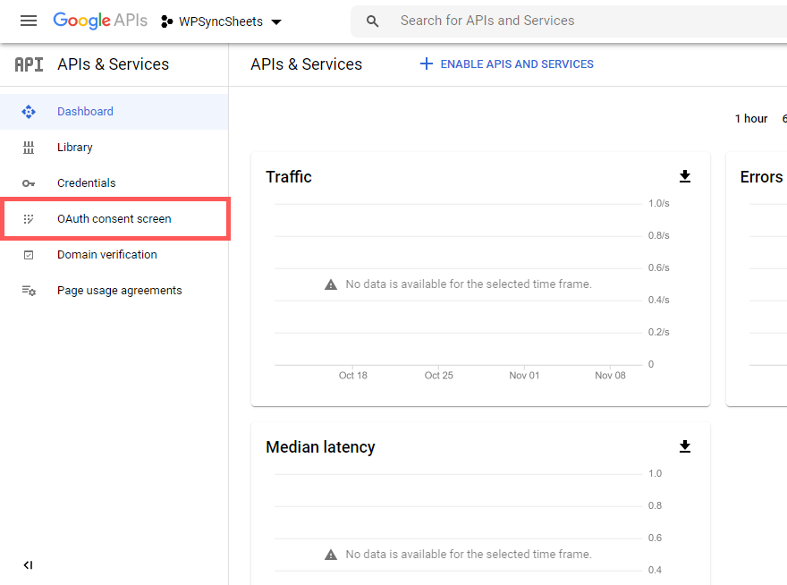 Click on OAuth Consent Screen