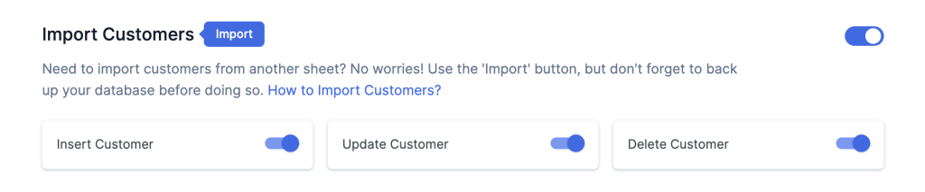 Import Customers