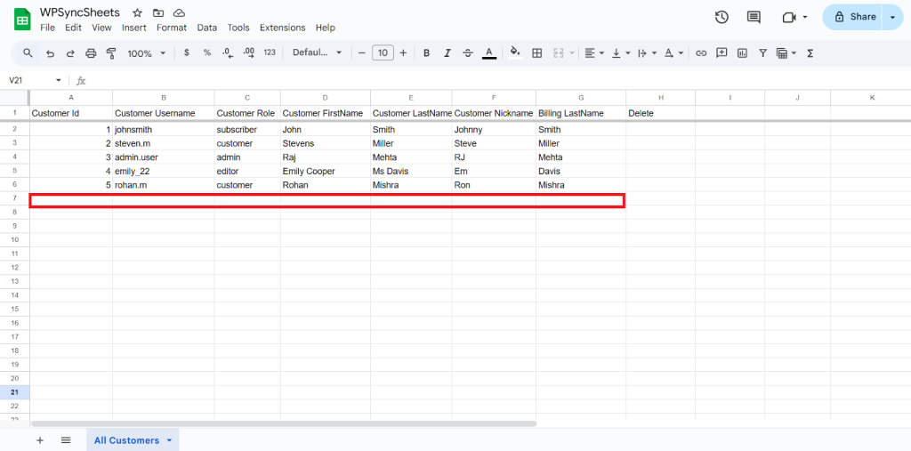 Delete Final Spreadsheets