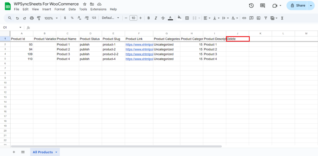 Delete Google Sheet