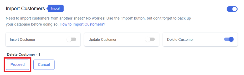 Delete Customer