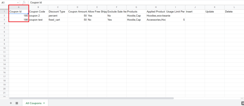 Delete Updated Spreadsheet