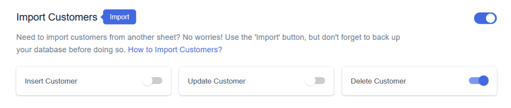 Delete Customer