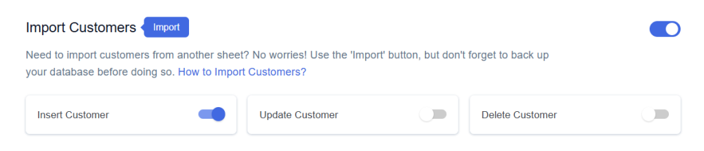 Insert Customers