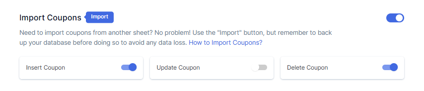 Import Coupons