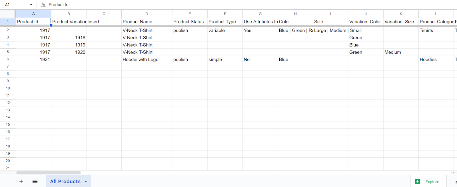 Insert Updated Spreadsheet