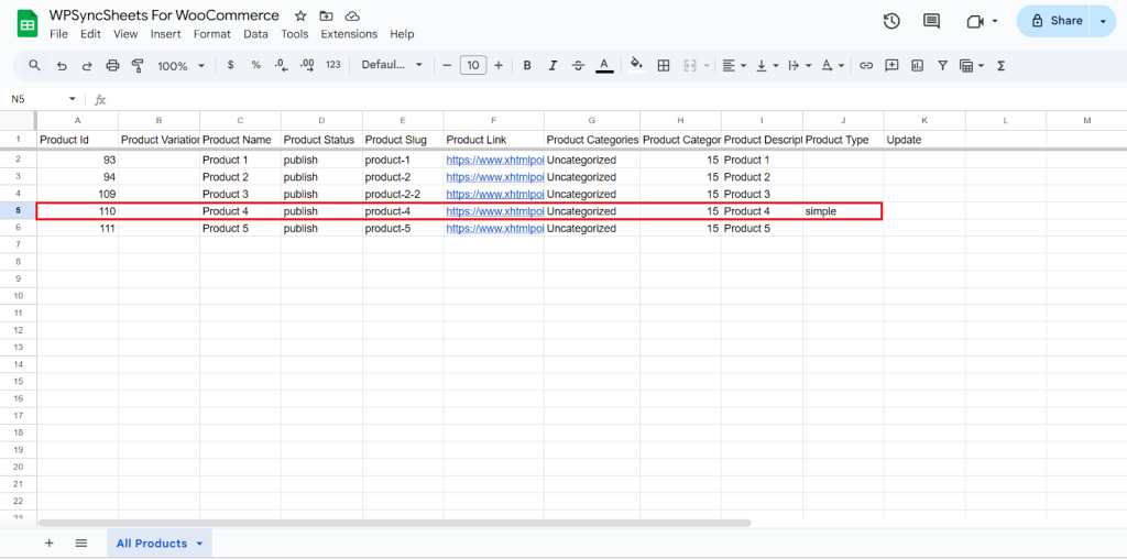 Final Spreadsheet