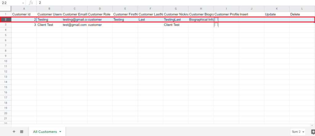 Update Updated Spreadsheet