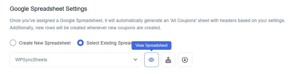 View Spreadsheets