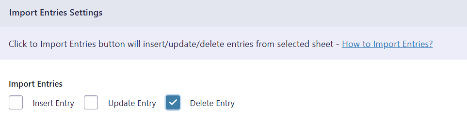 Delete Entry