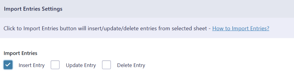 Insert Entry