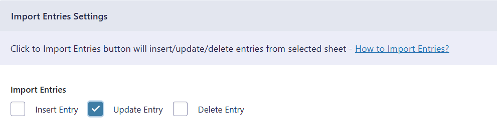 Update Entry
