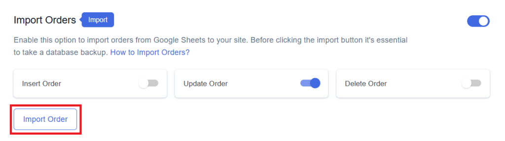 Update Order