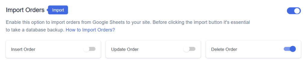 Delete Order