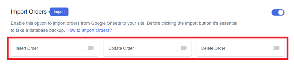 Enable Import Order