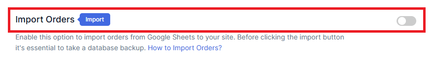 Import Orders