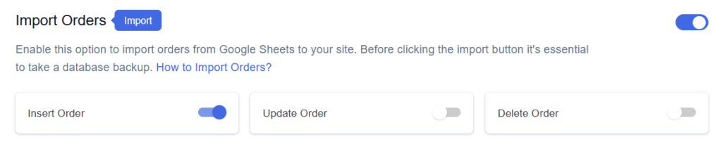 Insert Enable Order