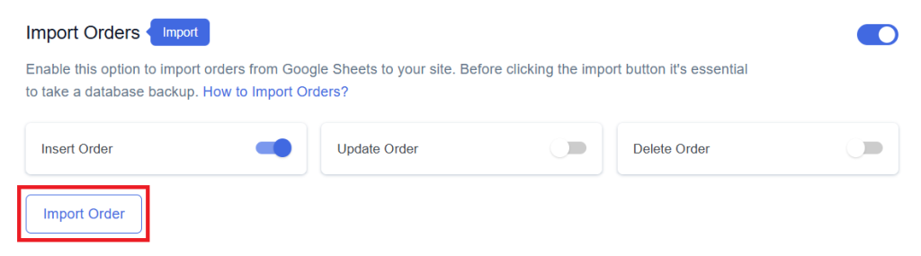 Import Order