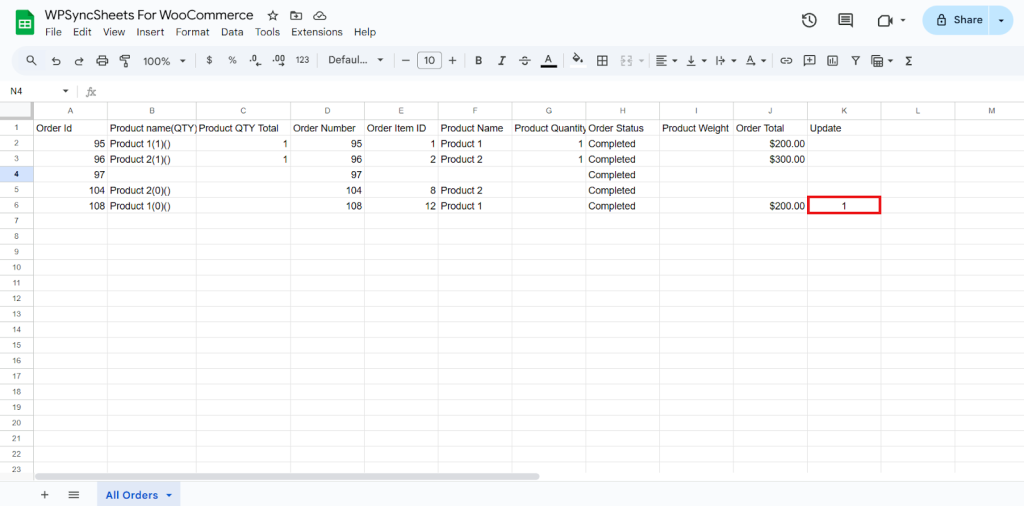 Update Column