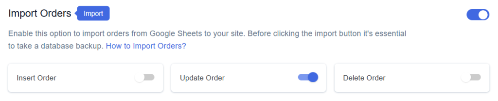Update Order