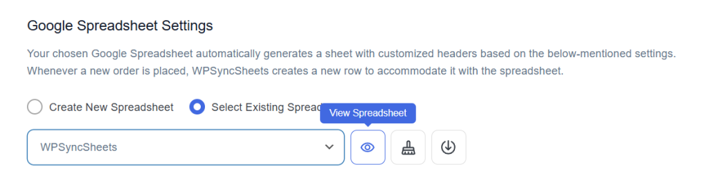 View Spreadsheet