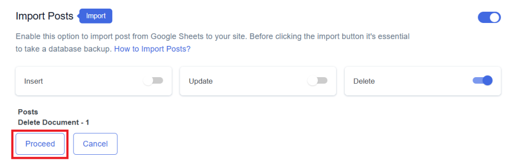 Delete Import Posts