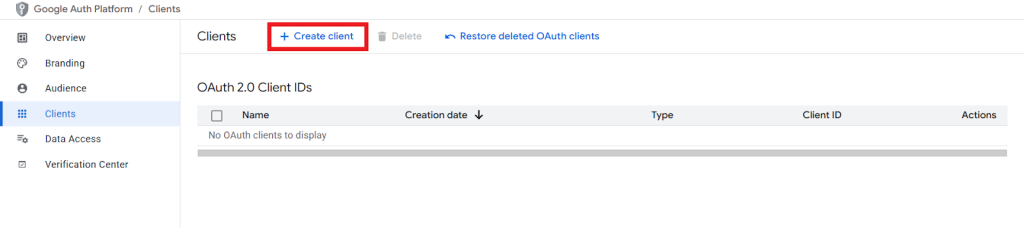 Create Client