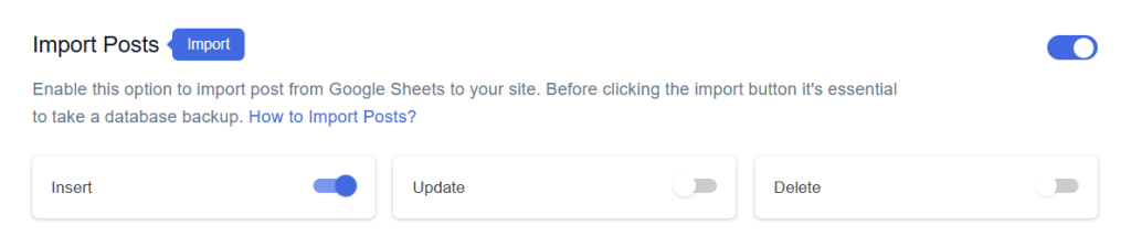 Enable Insert Posts
