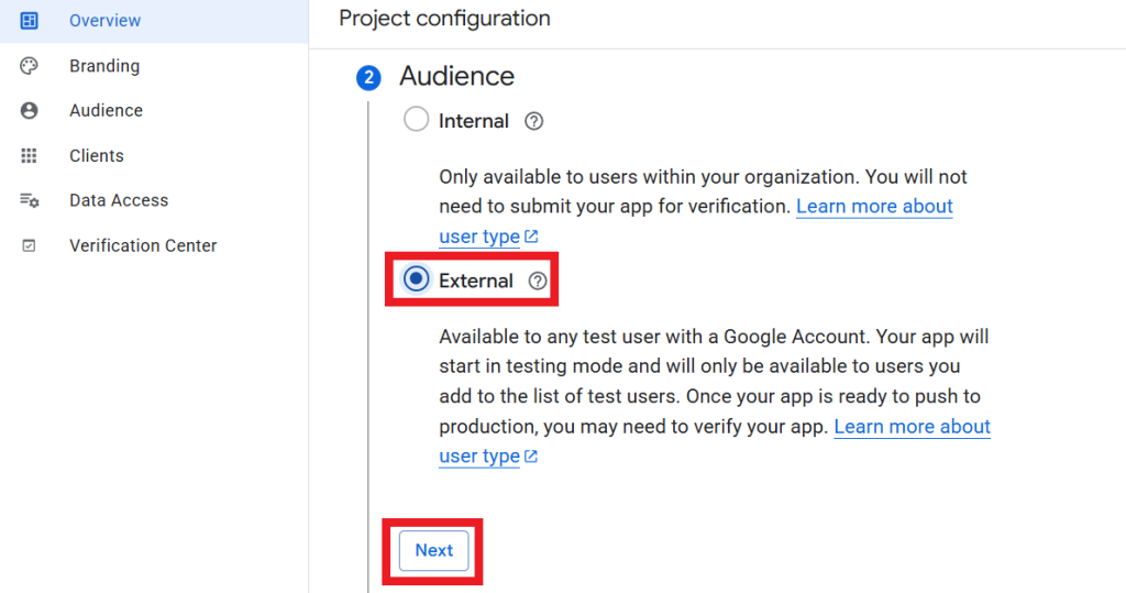 Select External Type