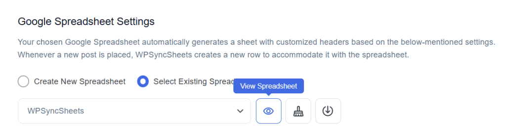 View Spreadsheets