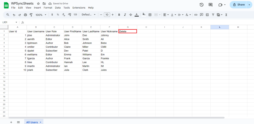 Delete Google Sheet