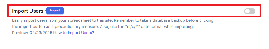 Import Users