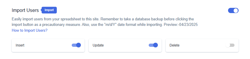 Import Users