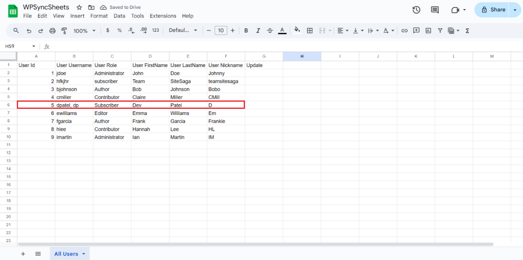 Final Spreadsheet