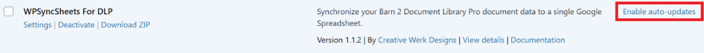 Enable Auto Update