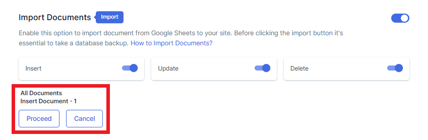 All Documents Insert Documents