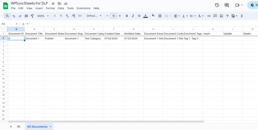 Delete Modified Spreadsheet