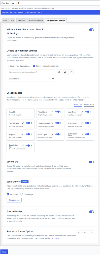 WPSyncSheets Contact Form 7