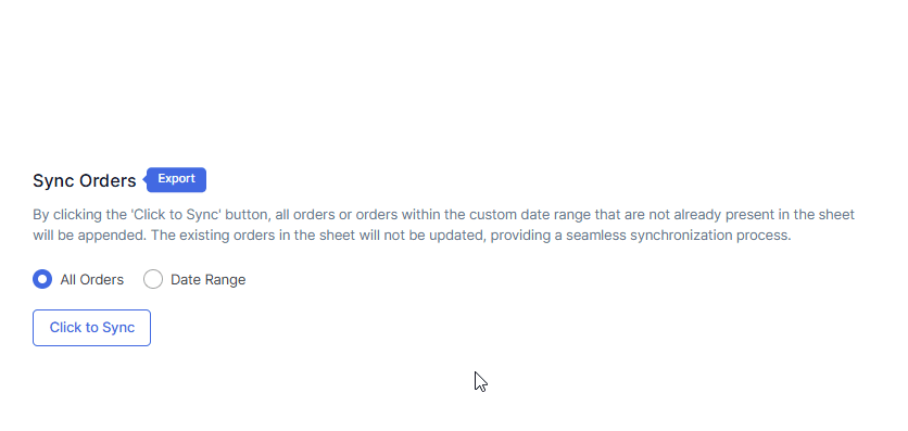 Sync Orders