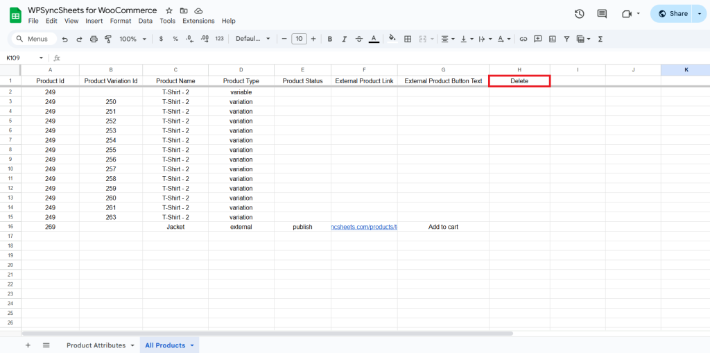 Delete Column Added