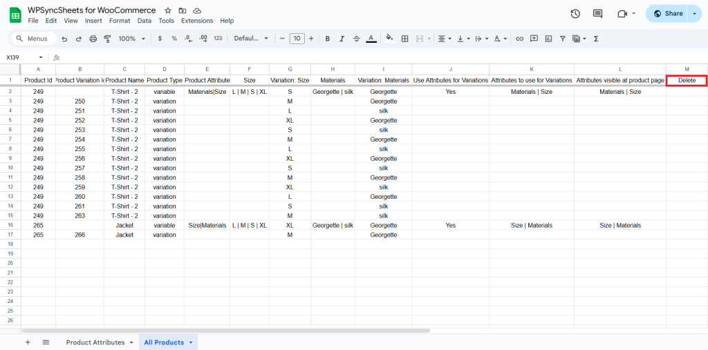 Delete Google Sheet