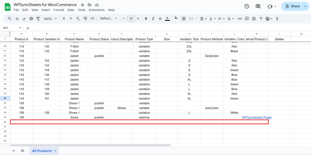 Delete Final Spreadsheet