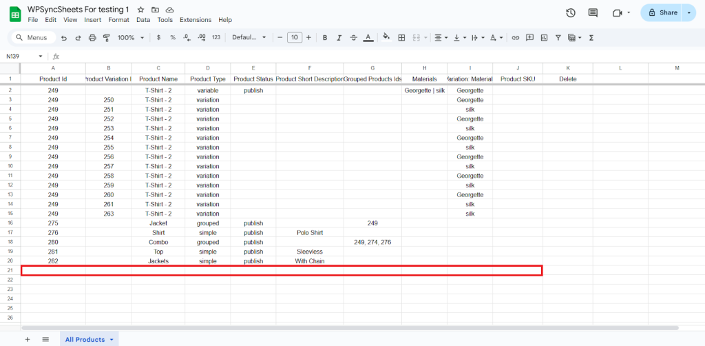 Delete Final Spreadsheet