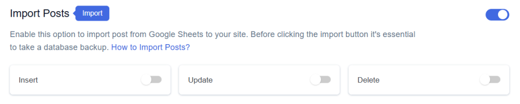 Enable Import Posts