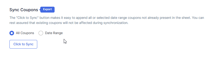 All Coupons Click to Sync