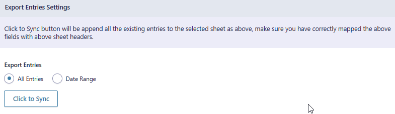 Export All Entries
