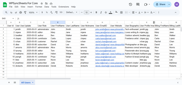 Final Spreadsheet