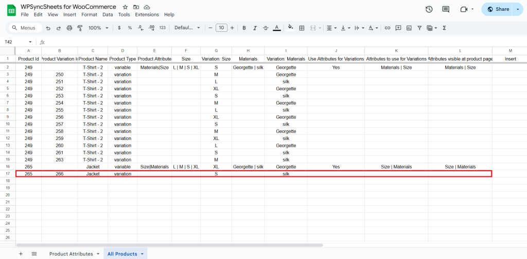 Final Spreadsheet