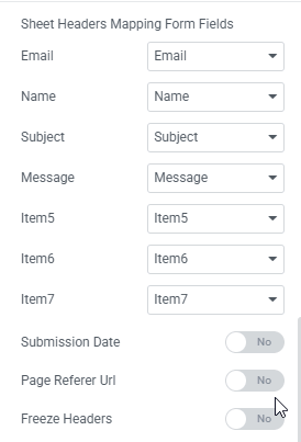Mapping Form Fields