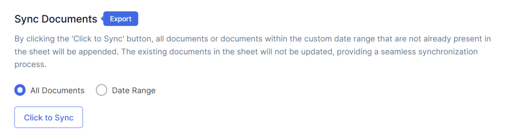 Sync Documents